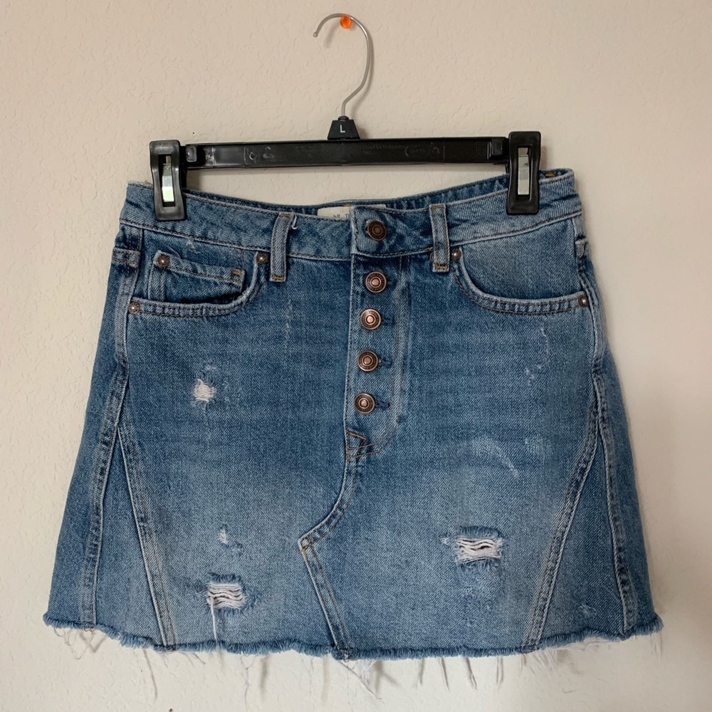 We The Free Denim Mini Skirt